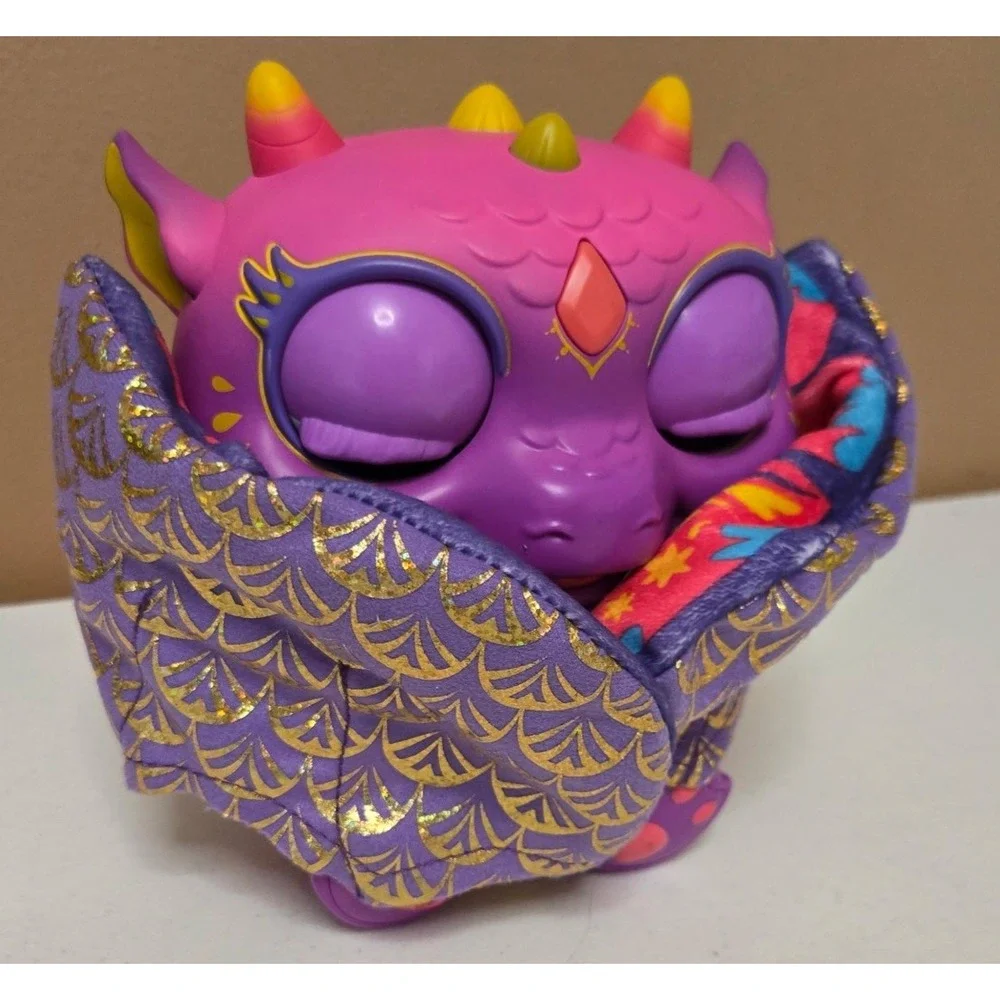 FurReal Fuzzalots‎ Dragon Interactive Toy Purple Color Changing Lights Sounds